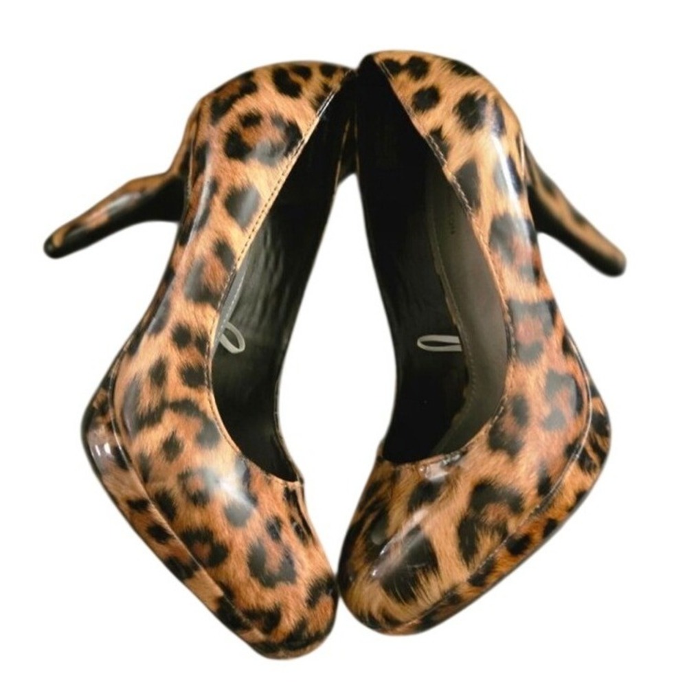 Women's Worthington Leopard Print Heels Size 7 Brown Black‎